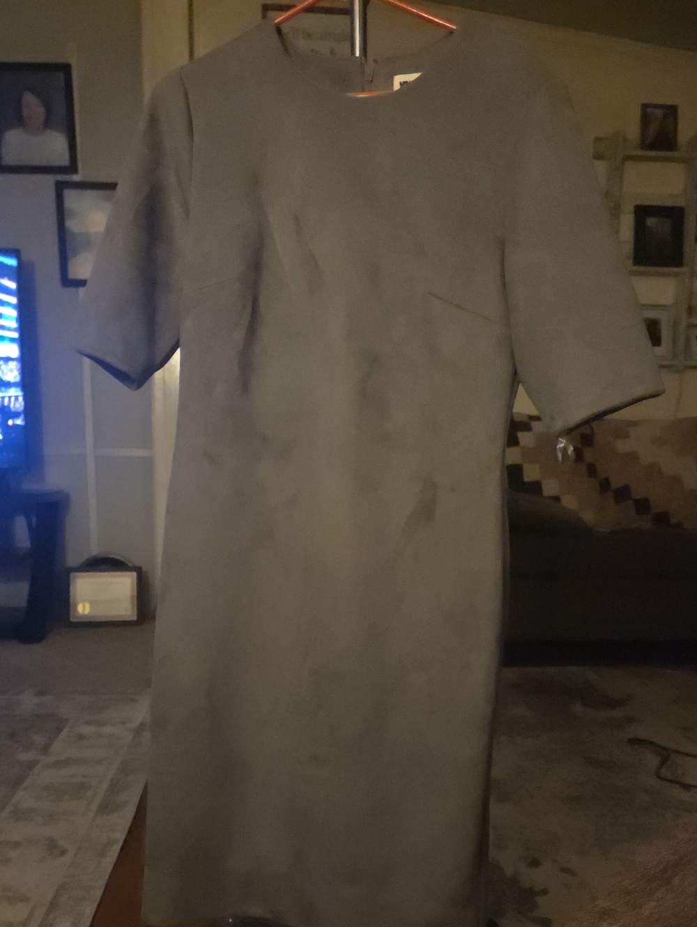 Anne Klein Gray Midi Shift Dress